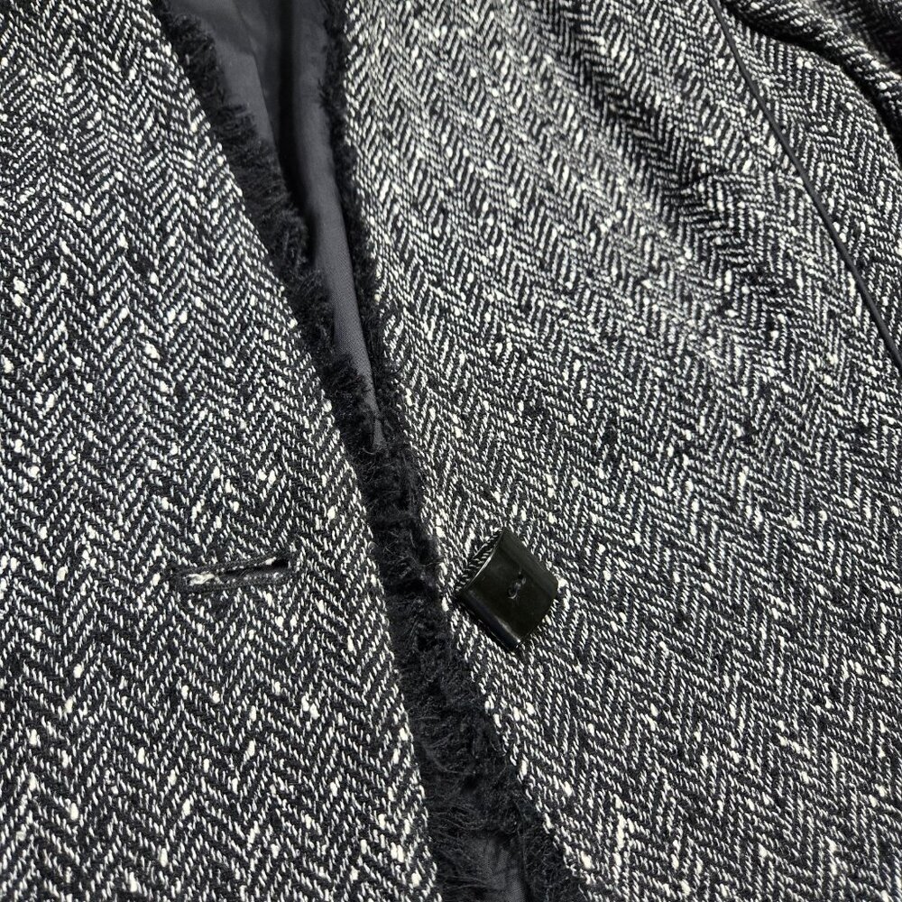 Doncaster Collection Blazer Women's Size 8P Black Tweed Fringe Wool Blend - Picture 4 of 16